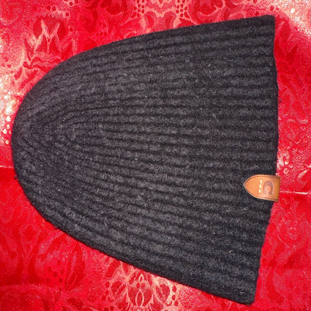 Black Ribbed COACH Beanie